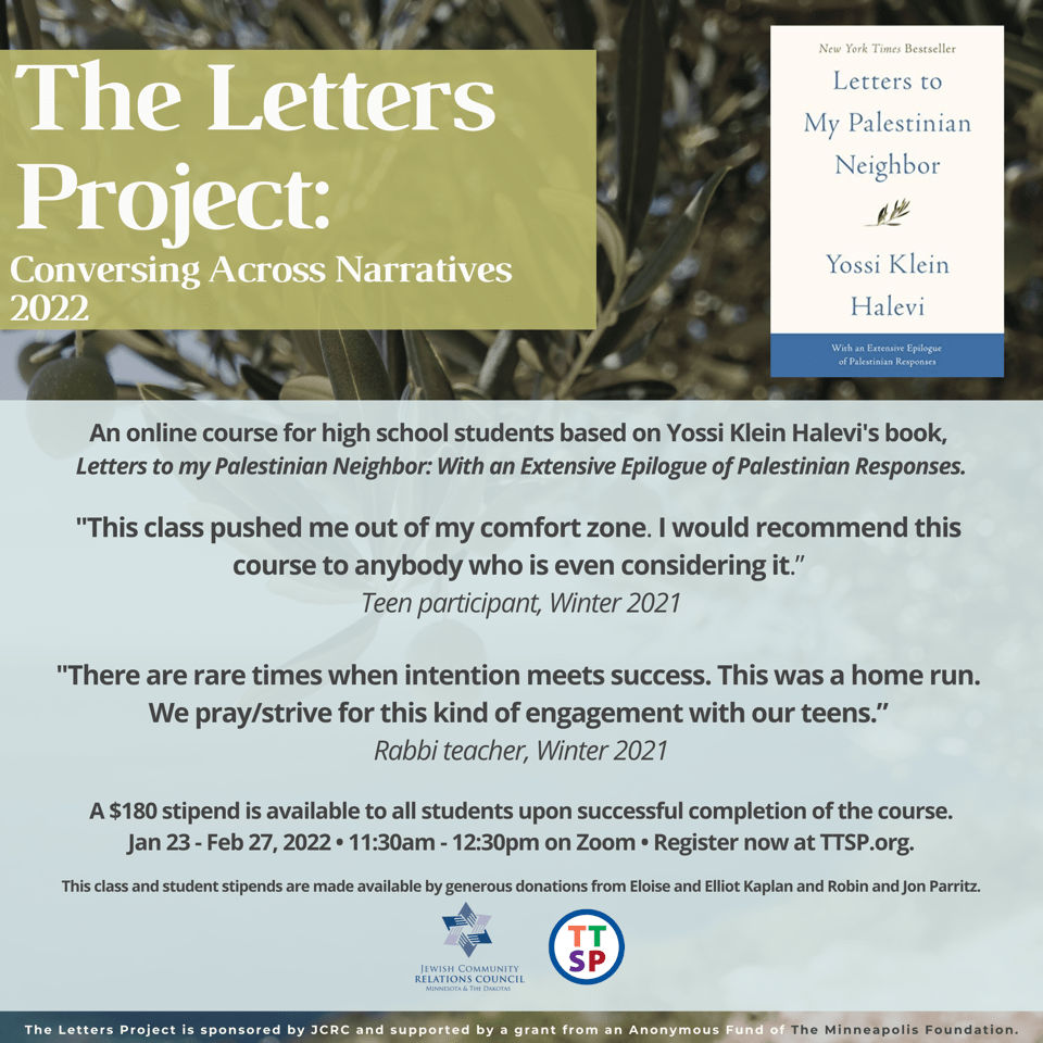 Jcrc Text Letters JCRC Partners with Talmud Torah of St. Paul on The Letters Project ...