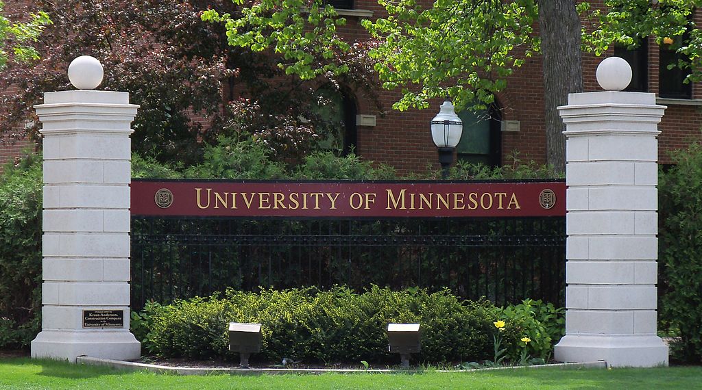 University of Minnesota sign on campus