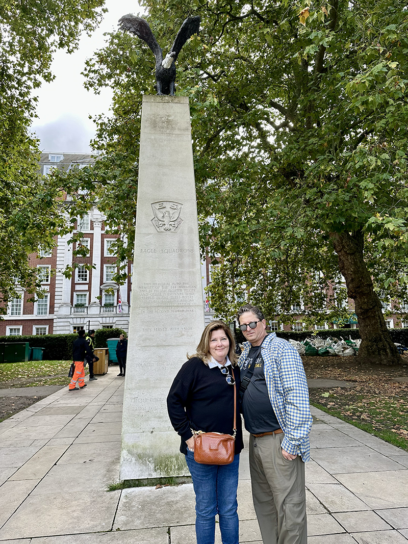 couple in front of monument